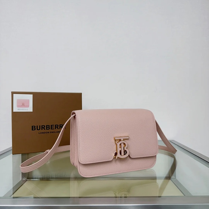 BURBERRY 3311 粒紋レザー 斜め掛けバッグ TB 21x16cm サイズ:21x16cm
