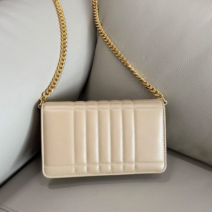 BURBERRY 1761 ラムレザー チェック 斜め掛けバッグ クラシックチェック 20x12cm サイズ:20x12cm