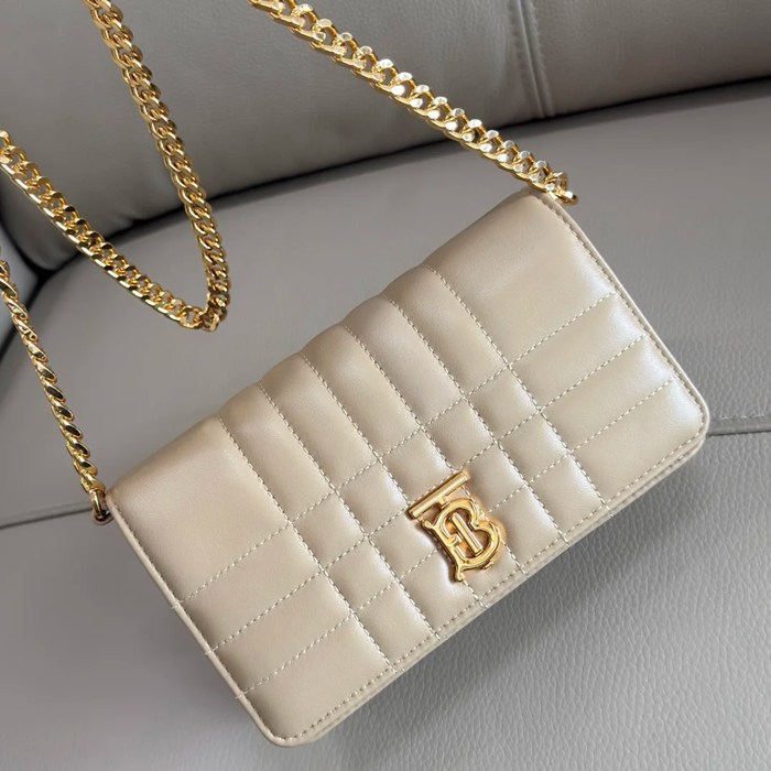 BURBERRY 1761 ラムレザー チェック 斜め掛けバッグ クラシックチェック 20x12cm サイズ:20x12cm