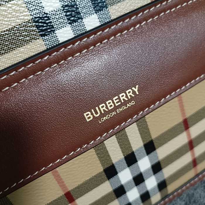BURBERRY 4776 キャンバス プリント 斜め掛けバッグ トート 26x23cm サイズ:26x23cm