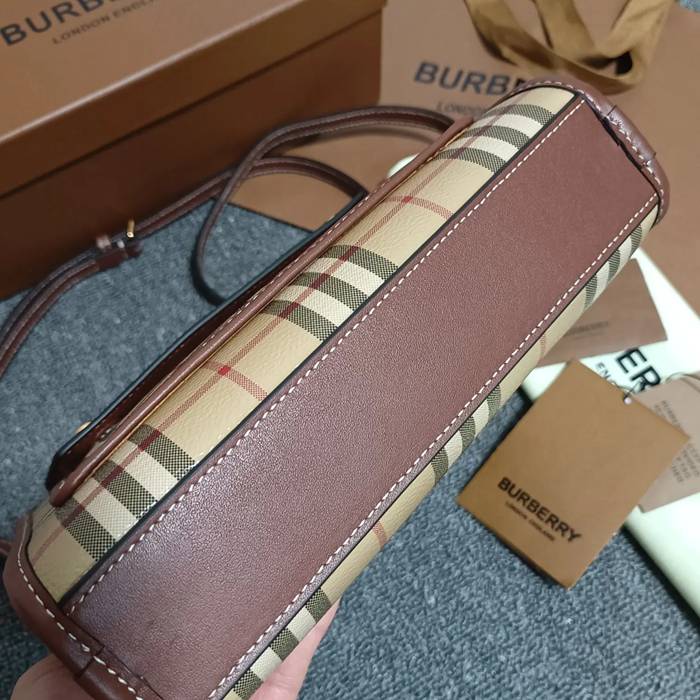 BURBERRY 4776 キャンバス プリント 斜め掛けバッグ トート 26x23cm サイズ:26x23cm