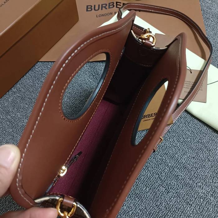 BURBERRY 4776 キャンバス プリント 斜め掛けバッグ トート 26x23cm サイズ:26x23cm