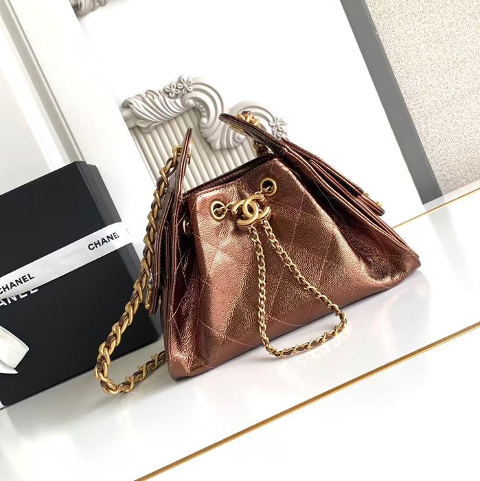 CHANEL AS5631 菱格紋 ブラック×ゴールド 脇下バッグ クラシック ヴィンテージ 22×20×12.5cm サイズ:22×20×12.5cm