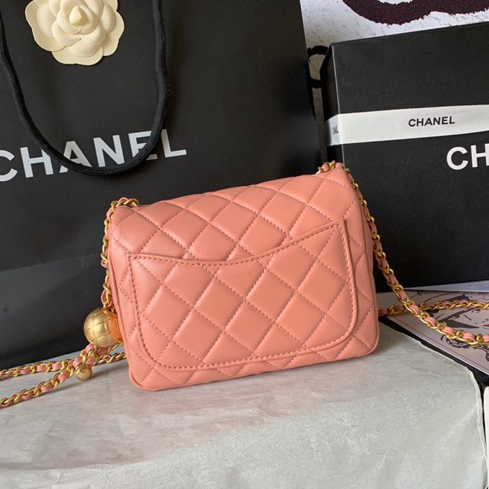 CHANEL AS1786 ラムレザー ゴールド ショルダーバッグ ファッショナブル 18×13×7cm サイズ:18×13×7cm