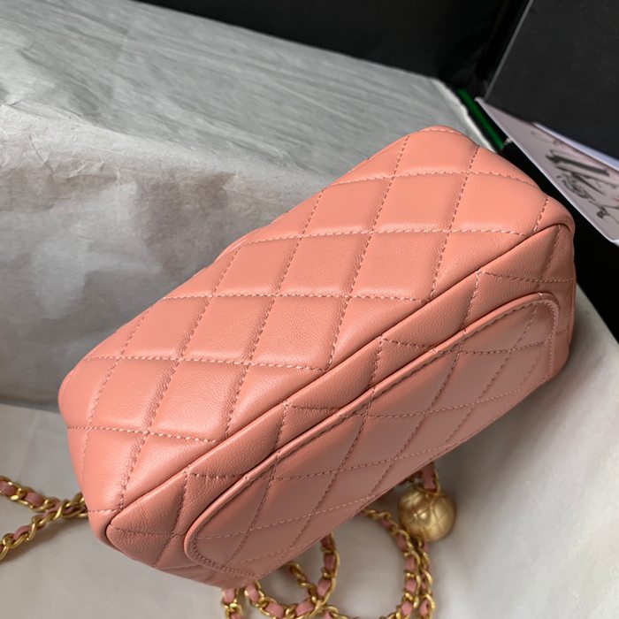 CHANEL AS1786 ラムレザー ゴールド ショルダーバッグ ファッショナブル 18×13×7cm サイズ:18×13×7cm
