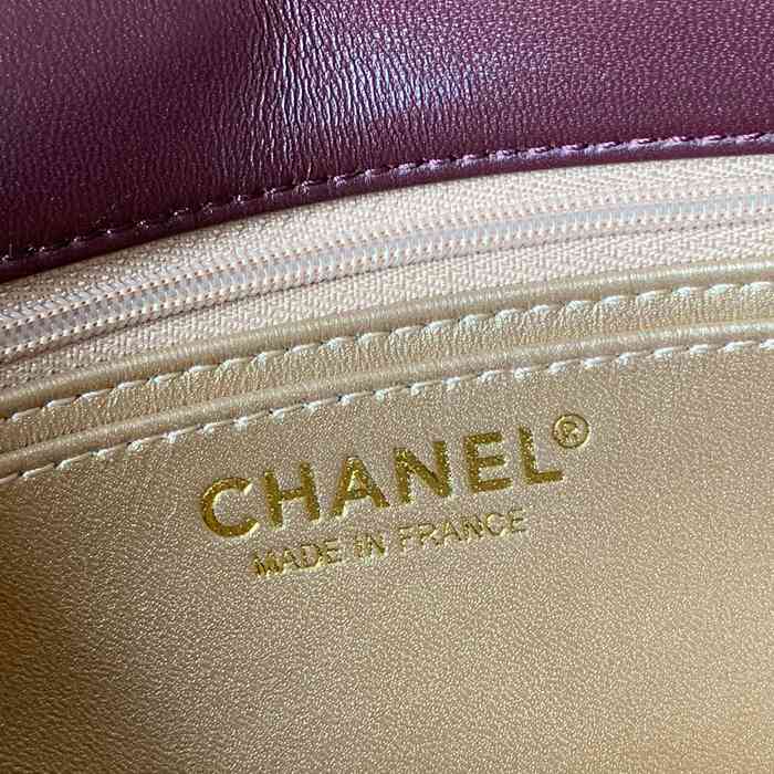 CHANEL AS1787 ラムレザー ゴールド ショルダーバッグ ファッショナブル 20×13×7cm サイズ:20×13×7cm