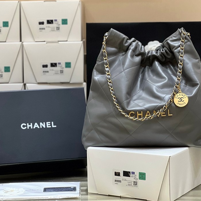 CHANEL 3261 カーフレザー グレー クラシック ファッショナブル 42×39×8cm サイズ:42×39×8cm CHANEL 3261 カーフレザー グレー クラシック ファッショナブル 42×39×8cm サイズ:42×39×8cm