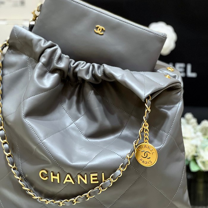 CHANEL 3261 カーフレザー グレー クラシック ファッショナブル 42×39×8cm サイズ:42×39×8cm