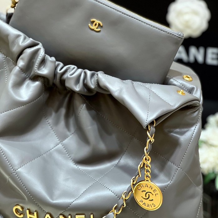 CHANEL 3261 カーフレザー グレー クラシック ファッショナブル 42×39×8cm サイズ:42×39×8cm