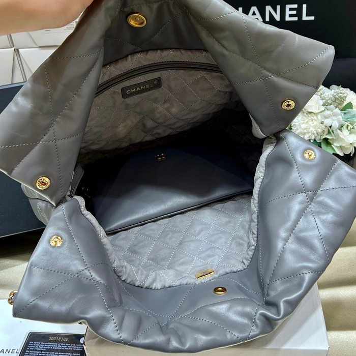 CHANEL 3261 カーフレザー グレー クラシック ファッショナブル 42×39×8cm サイズ:42×39×8cm