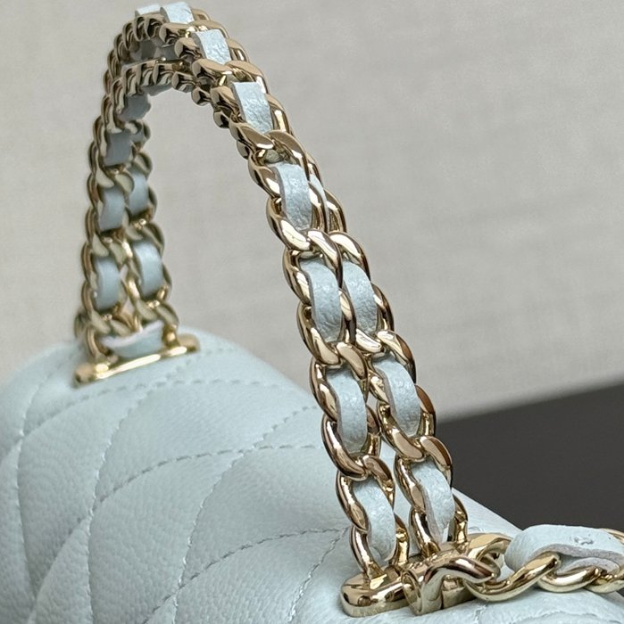 CHANEL 99188 カーフレザー 荔枝紋 ゴールド 斜め掛けバッグ クラシック 小 14.5×11.5×5.5cm サイズ:14.5×11.5×5.5cm