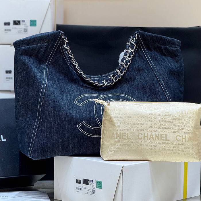 CHANEL デニム トートバッグ クラシック 限定 48×35×14cm サイズ:48×35×14cm