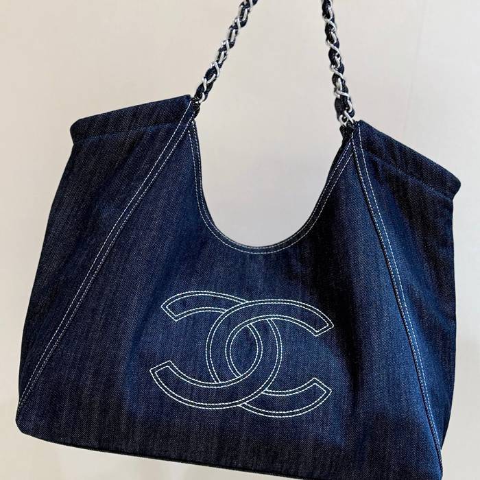 CHANEL デニム トートバッグ クラシック 限定 48×35×14cm サイズ:48×35×14cm