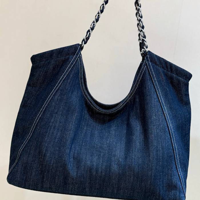 CHANEL デニム トートバッグ クラシック 限定 48×35×14cm サイズ:48×35×14cm