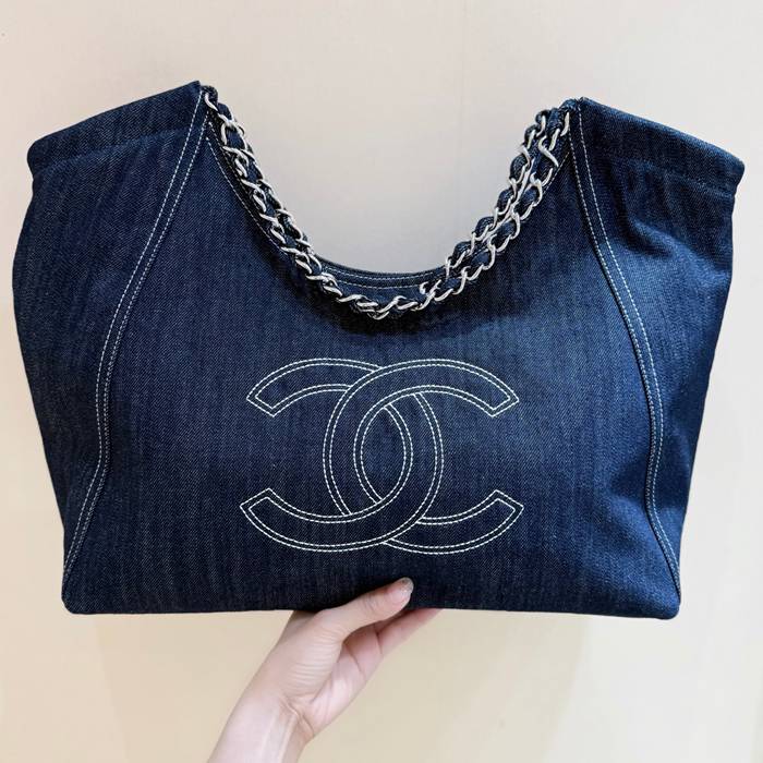 CHANEL デニム トートバッグ クラシック 限定 48×35×14cm サイズ:48×35×14cm