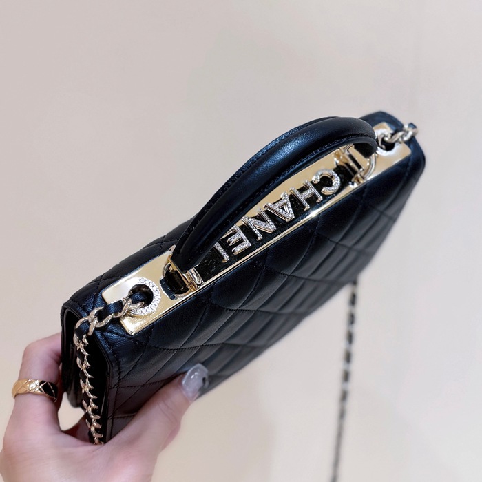 CHANEL ラムレザー ハンドバッグ 限定 ファッショナブル 19.3×12×3.5cm サイズ:19.3×12×3.5cm