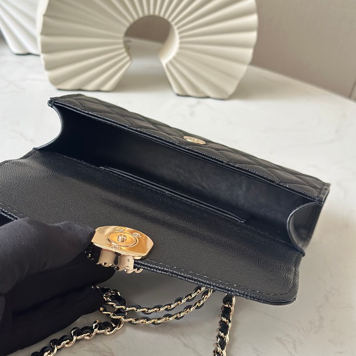 CHANEL 66055 ブラック ショルダーバッグ ヴィンテージ ファッショナブル 18×10×4.5cm サイズ:18×10×4.5cm