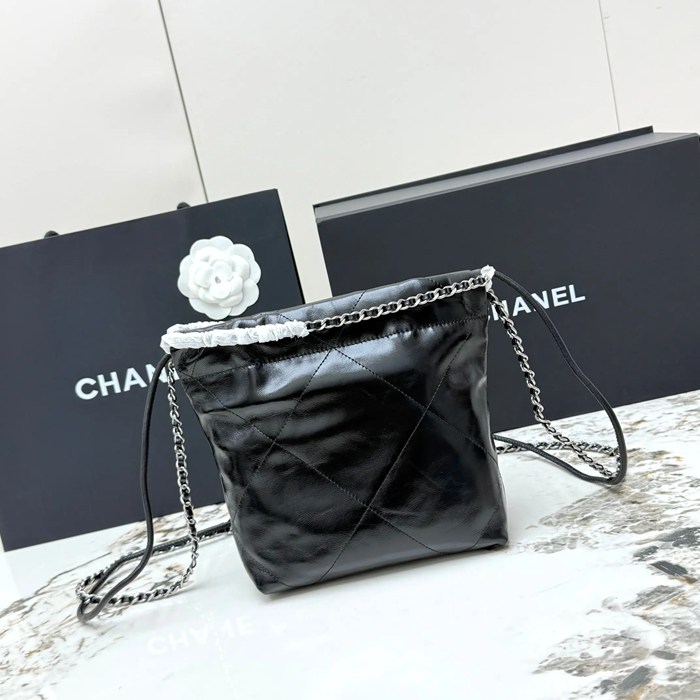 CHANEL AS3980 カーフレザー グレンチェック シルバー 斜め掛けバッグ クラシック 小 20×19×6cm サイズ:20×19×6cm