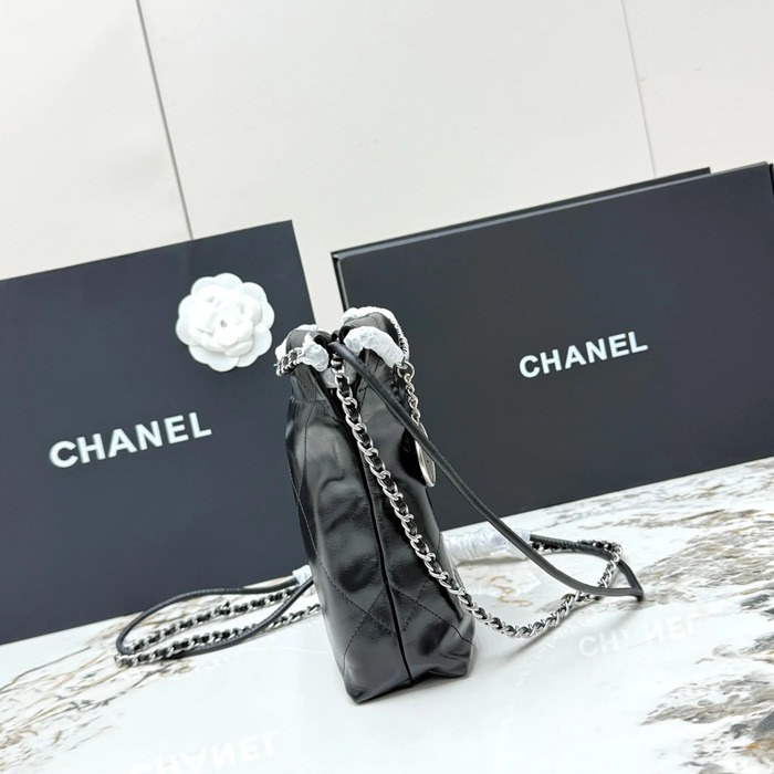 CHANEL AS3980 カーフレザー グレンチェック シルバー 斜め掛けバッグ クラシック 小 20×19×6cm サイズ:20×19×6cm
