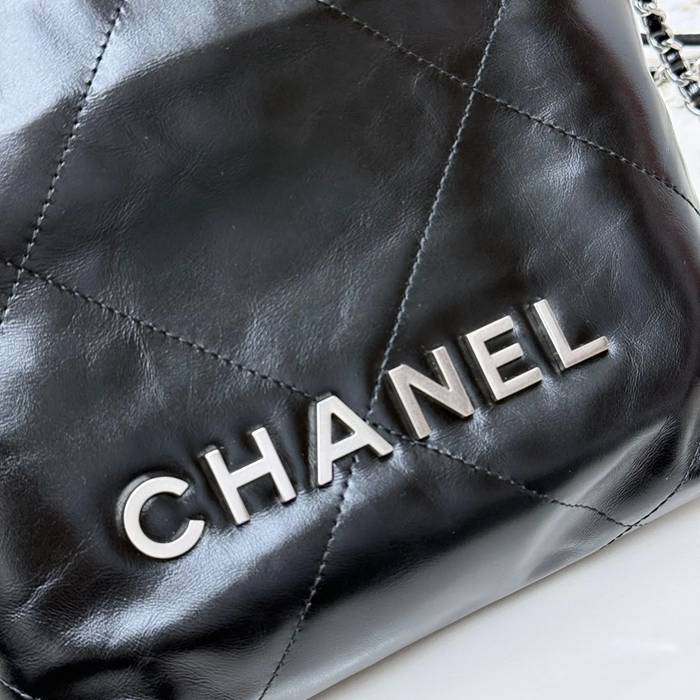 CHANEL AS3980 カーフレザー グレンチェック シルバー 斜め掛けバッグ クラシック 小 20×19×6cm サイズ:20×19×6cm