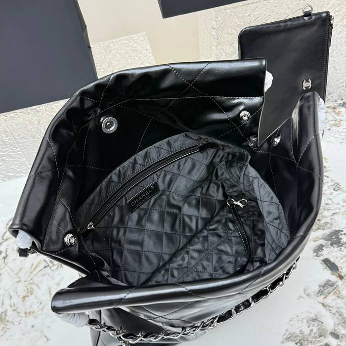 CHANEL AS3260 カーフレザー グレンチェック シルバー 斜め掛けバッグ クラシック 小 37×35×7cm サイズ:37×35×7cm