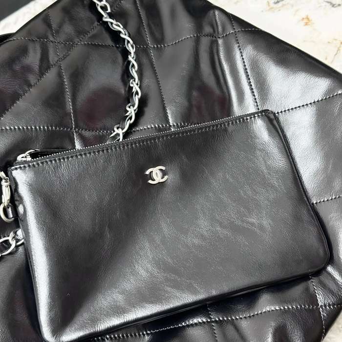 CHANEL AS3260 カーフレザー グレンチェック シルバー 斜め掛けバッグ クラシック 小 37×35×7cm サイズ:37×35×7cm