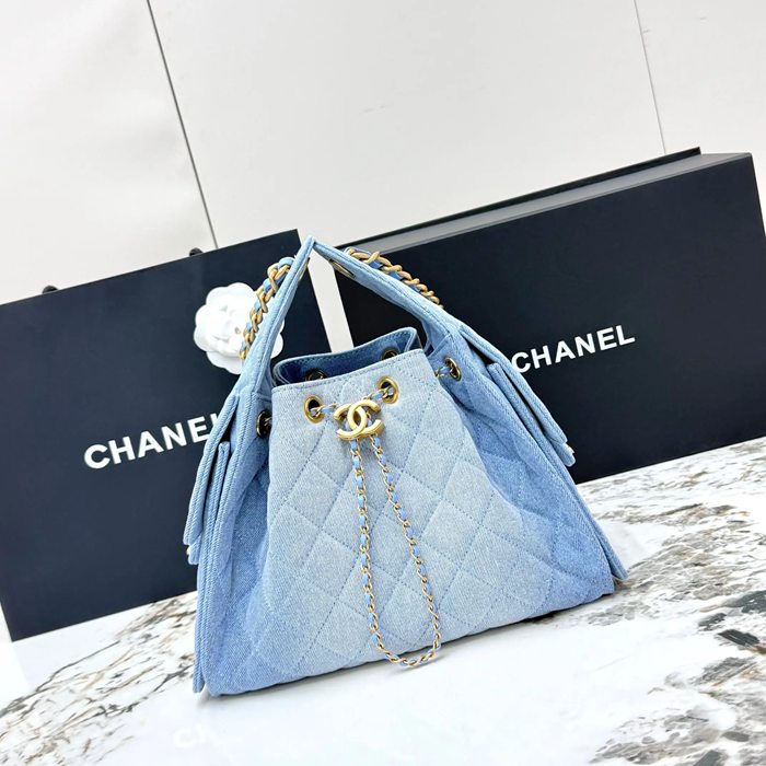 CHANEL AS5293 カーフレザー 菱格紋 ブラック×ゴールド ショルダーバッグ クラシック ヴィンテージ 30×26×14cm サイズ:30×26×14cm