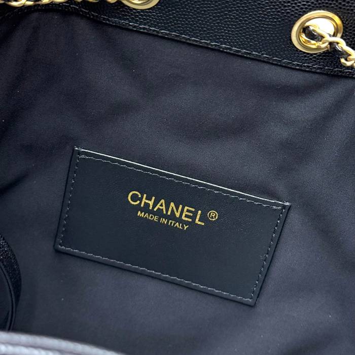 CHANEL AS5311 カーフレザー 菱格紋 ブラック×ゴールド ショルダーバッグ クラシック ヴィンテージ 40×30×15cm サイズ:40×30×15cm