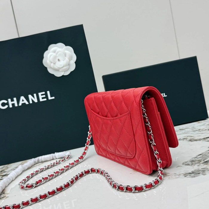 CHANEL AP0250 カーフレザー プレス シルバー×ゴールド 斜め掛けバッグ クラシック 最高級品 19×13×3cm サイズ:19×13×3cm