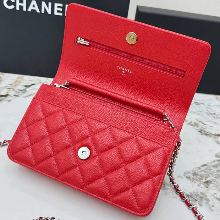 CHANEL AP0250 カーフレザー プレス シルバー×ゴールド 斜め掛けバッグ クラシック 最高級品 19×13×3cm サイズ:19×13×3cm