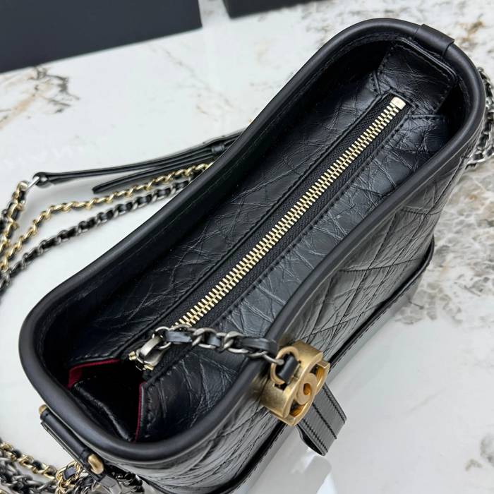 CHANEL A91810 カーフレザー 菱格紋 ゴールド 斜め掛けバッグ クラシック ヴィンテージ 20×15×8cm サイズ:20×15×8cm