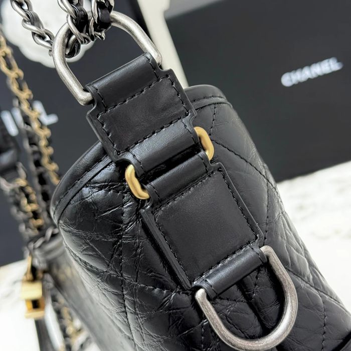 CHANEL A91810 カーフレザー 菱格紋 ゴールド 斜め掛けバッグ クラシック ヴィンテージ 20×15×8cm サイズ:20×15×8cm