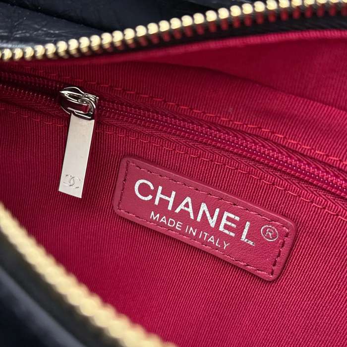 CHANEL A91810 カーフレザー 菱格紋 ゴールド 斜め掛けバッグ クラシック ヴィンテージ 20×15×8cm サイズ:20×15×8cm