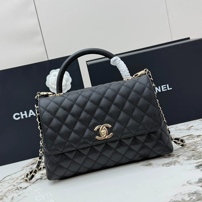 CHANEL ラムレザー 菱格紋 ゴールド 斜め掛けバッグ クラシック 大 28.5×18×12cm サイズ:28.5×18×12cm