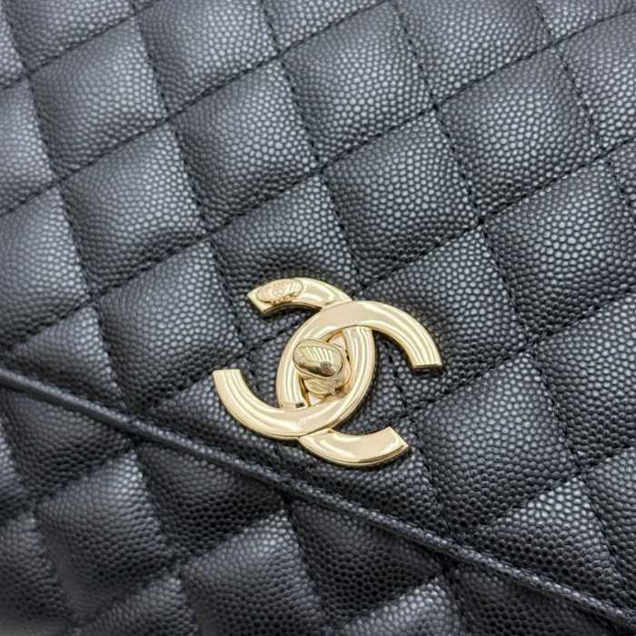 CHANEL ラムレザー 菱格紋 ゴールド 斜め掛けバッグ クラシック 大 28.5×18×12cm サイズ:28.5×18×12cm