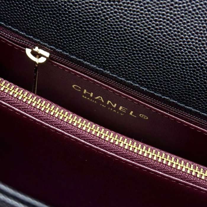 CHANEL ラムレザー 菱格紋 ゴールド 斜め掛けバッグ クラシック 大 28.5×18×12cm サイズ:28.5×18×12cm