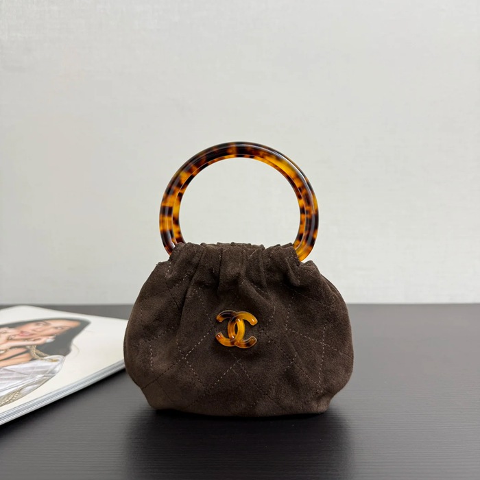 CHANEL 99534 スエード ハンドバッグ ヴィンテージ ファッショナブル 16×11×4cm サイズ:16×11×4cm