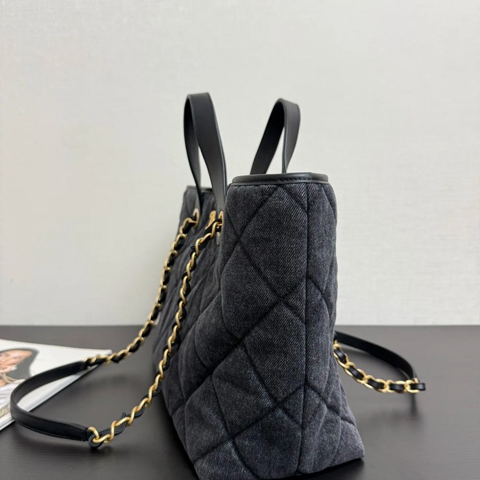 CHANEL 99544 デニム 菱格紋 ゴールド 斜め掛けバッグ クラシック 通勤 44×26×13cm サイズ:44×26×13cm
