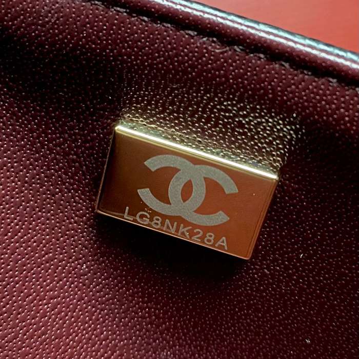 CHANEL カーフレザー ボール紋 ブラック 斜め掛けバッグ クラシック 30×19.5×10cm サイズ:30×19.5×10cm