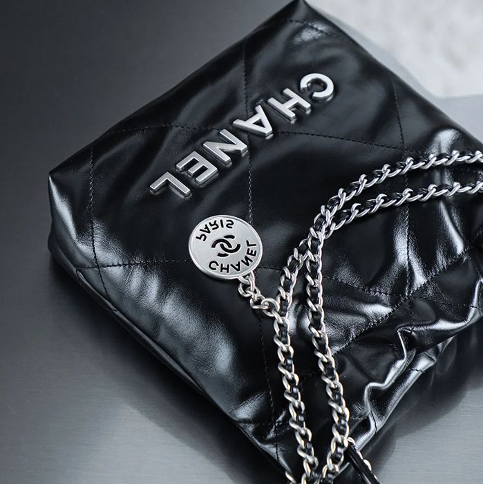 CHANEL スエード シルバー×ゴールド 斜め掛けバッグ ヴィンテージ 小 20×19×6cm サイズ:20×19×6cm