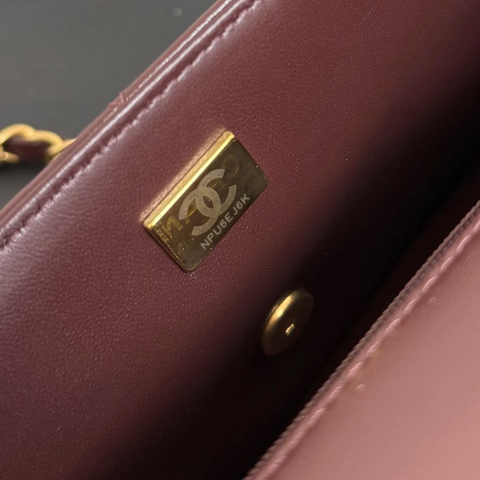 CHANEL 99411 ブラウン 斜め掛けバッグ 大容量 小 23.5×16×7.5cm サイズ:23.5×16×7.5cm