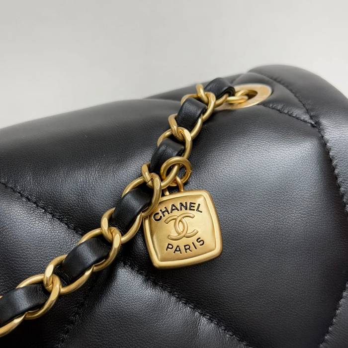 CHANEL 99527 ラムレザー 菱格紋 斜め掛けバッグ クラシック 27×19×9cm サイズ:27×19×9cm