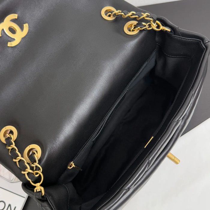 CHANEL 99527 ラムレザー 菱格紋 斜め掛けバッグ クラシック 27×19×9cm サイズ:27×19×9cm