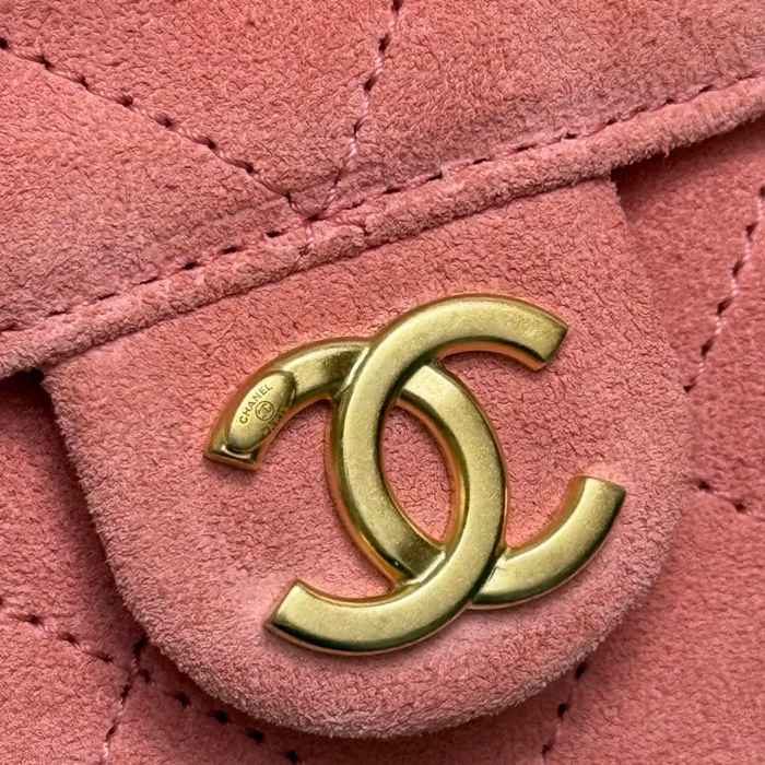 CHANEL 99480 カーフレザー ゴールド 斜め掛けバッグ ヴィンテージ 小 22×21×10cm サイズ:22×21×10cm