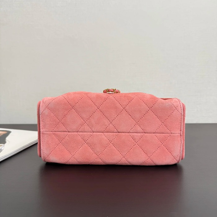 CHANEL 99480 カーフレザー ゴールド 斜め掛けバッグ ヴィンテージ 小 22×21×10cm サイズ:22×21×10cm