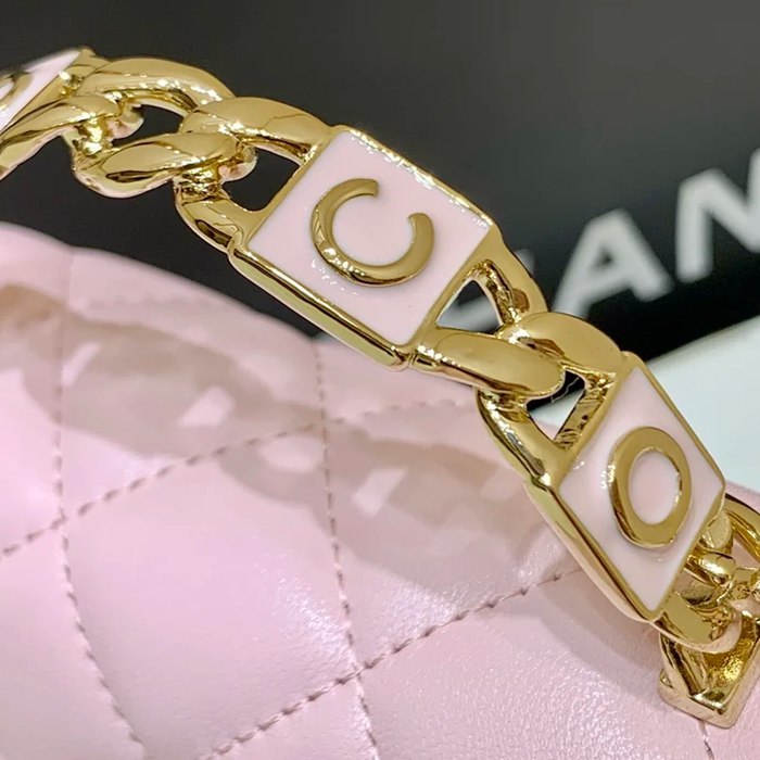 CHANEL AP2758 ラムレザー レッド×ゴールド 斜め掛けバッグ ファッショナブル 13×9.5×6cm サイズ:13×9.5×6cm
