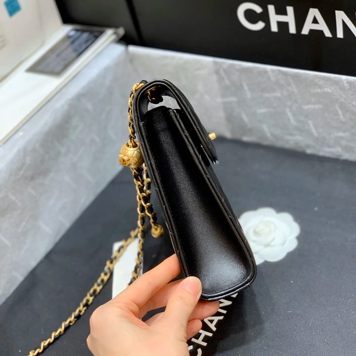 CHANEL AP1448 ブラック×レッド×グレー×ゴールド 斜め掛けバッグ ヴィンテージ 18×11×5cm サイズ:18×11×5cm