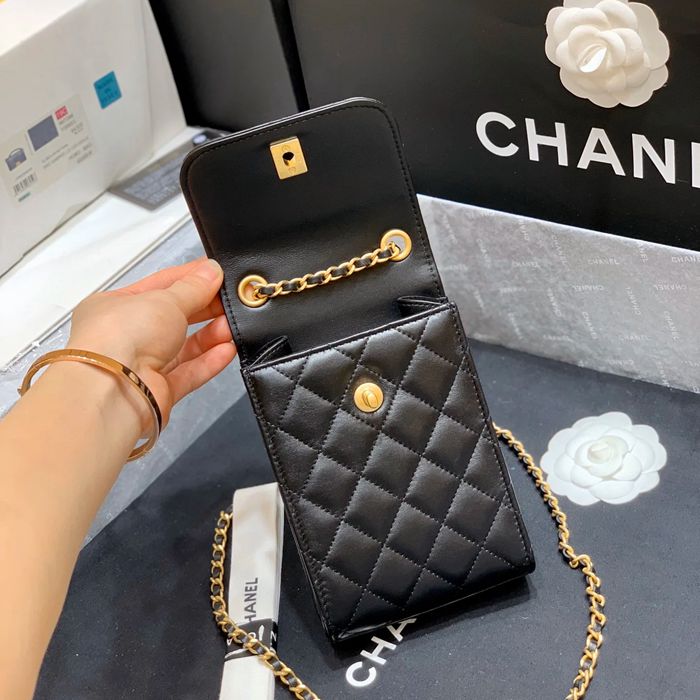 CHANEL AP1448 ブラック×レッド×グレー×ゴールド 斜め掛けバッグ ヴィンテージ 18×11×5cm サイズ:18×11×5cm