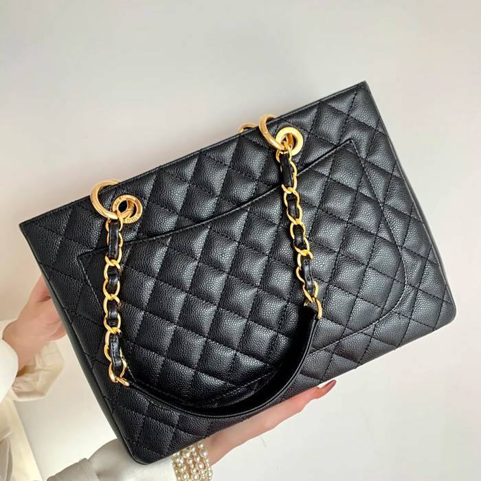 CHANEL 50995 カーフレザー ゴールド ショルダーバッグ クラシック 大容量 34×24×12cm サイズ:34×24×12cm