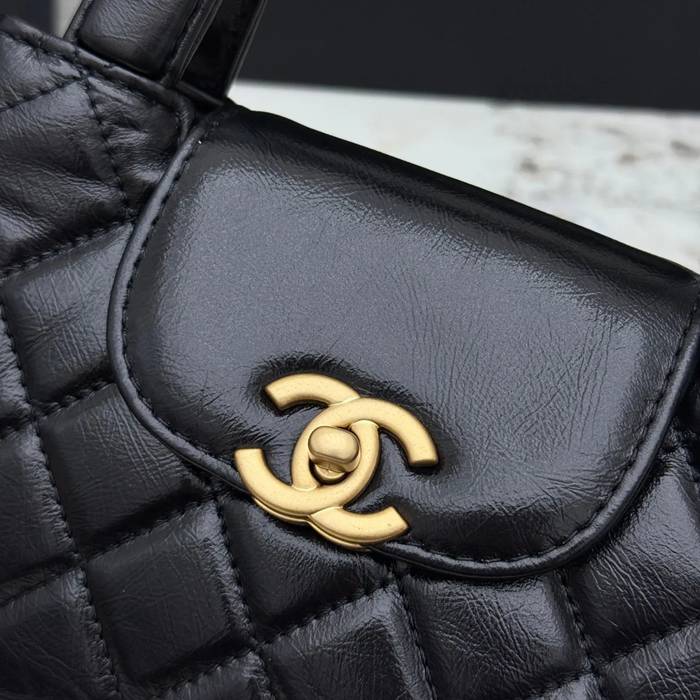 CHANEL AS4416 カーフレザー 菱格紋 ゴールド 斜め掛けバッグ クラシック ヴィンテージ 19×13×7cm サイズ:19×13×7cm